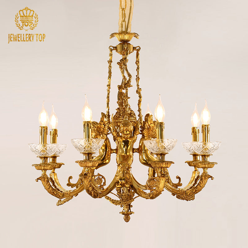 French Brass Chandelier