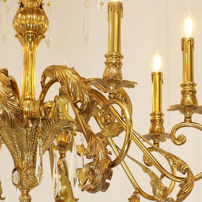 French Brass Chandelier