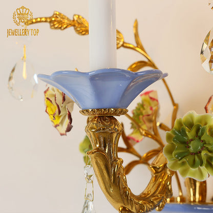 Rococo Brass＆Ceramic Wall Lamp