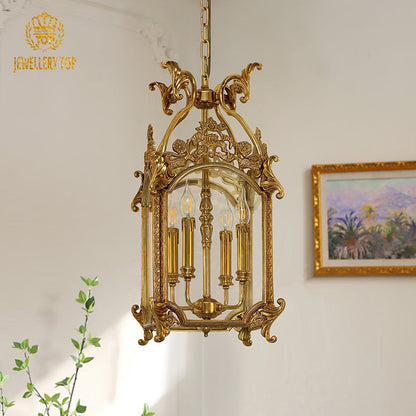 Brass Antique Lantern Pendant Light - Jewellery Top Lighting