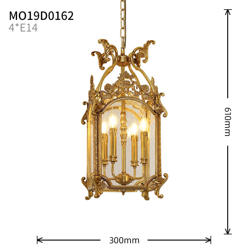 Brass Antique Lantern Pendant Light - Jewellery Top Lighting