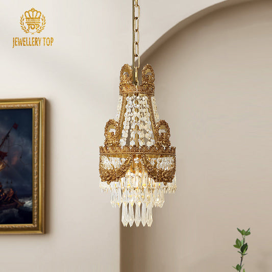 Brass Antique Pendant Light - Jewellery Top Lighting