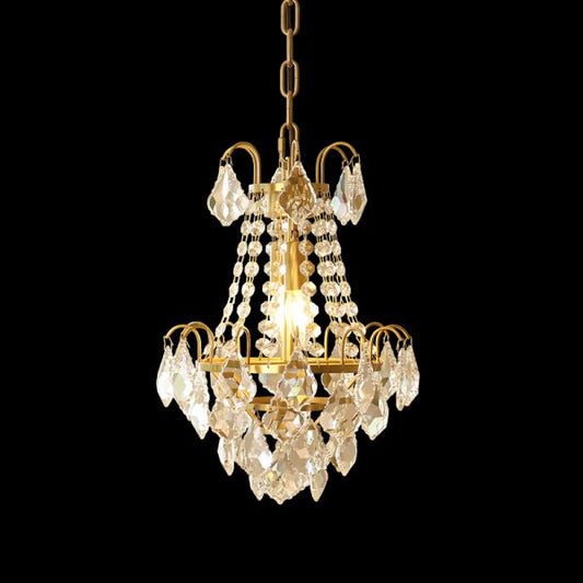 Brass&Crystal Pendant Lightng - Jewellery Top Lighting