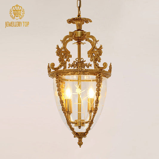 Brass Lantern Pendant Light - Jewellery Top Lighting