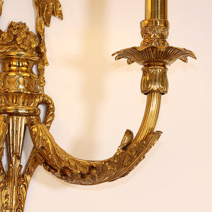 French Brass Wall Lamp