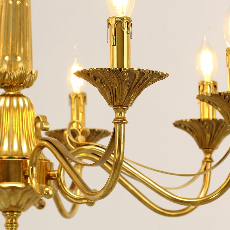 all brass chandelier