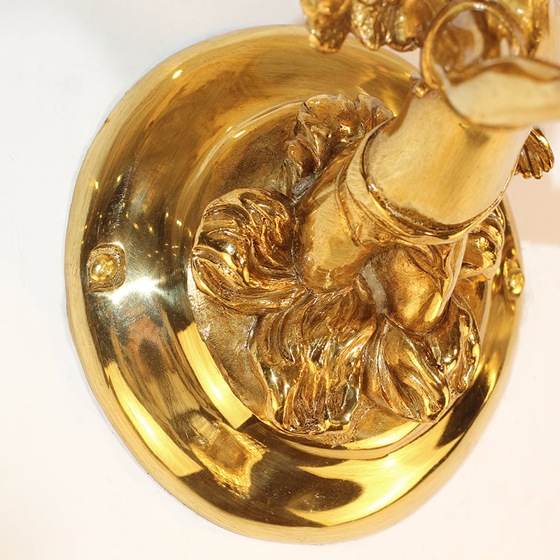 French Brass Angel Wall Lamp