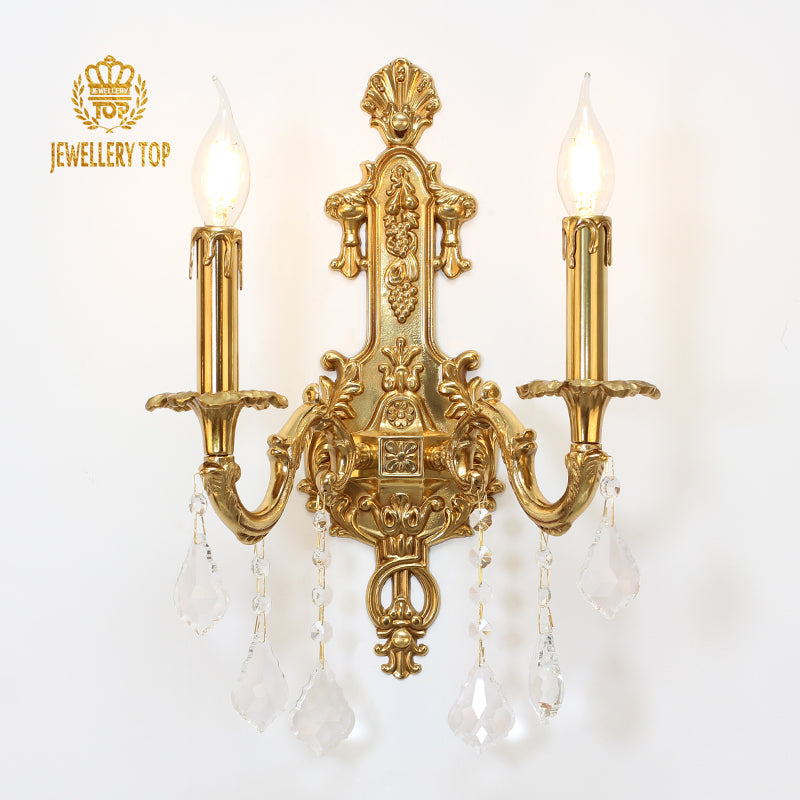 Carina Vintage Candle Wall Sconce - Jewellery Top Lighting