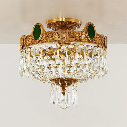 Rococo Brass Antique Ceiling Lamp