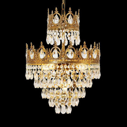 Celestial Crown Gold Pendant Lamp