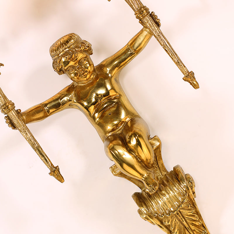 Cherub Flame Brass Wall Lights - Jewellery Top Lighting