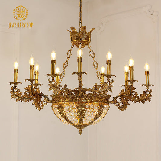 Classical Cirrus Brass Antique lampadario