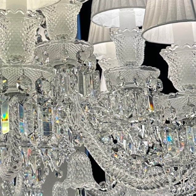 18 Lamps Baccarat Crystal Design Chandelier (Long)