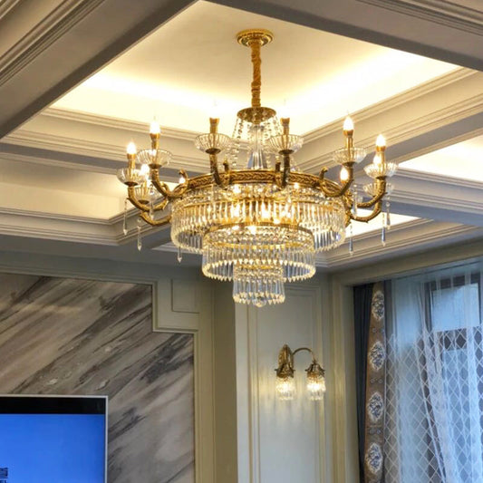 Lampadario a goccia di cristallo