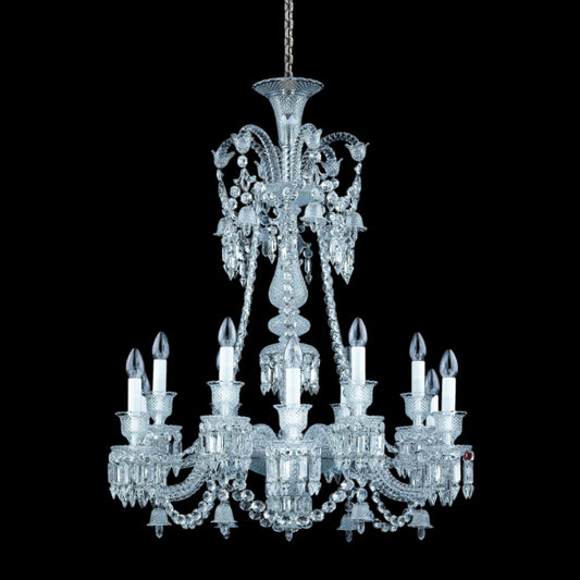 12 Lamps Bakarat Crystal Design Chandelier (Long)