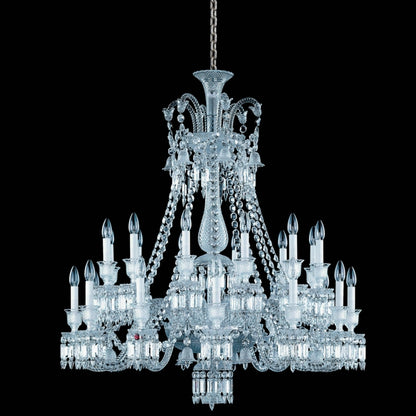 24 Lamps Baccarat Crystal Design Chandelier