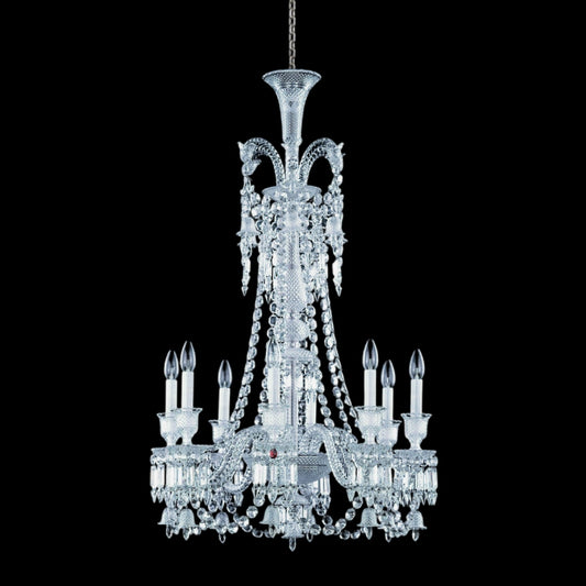 8 Lamps Baccarat Crystal Design Chandelier (Long)