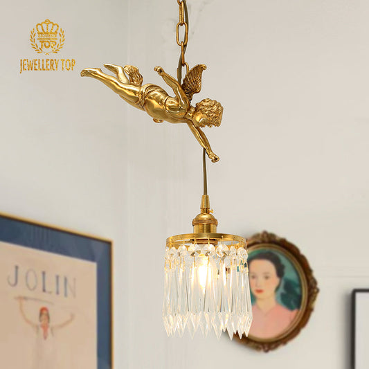 Cupid's Victorian Enchantment Pendant Light – Front view