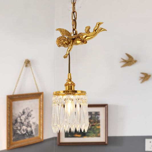 Luce a sospensione vittoriana di Cupido