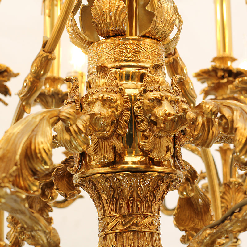 French Brass Chandelier