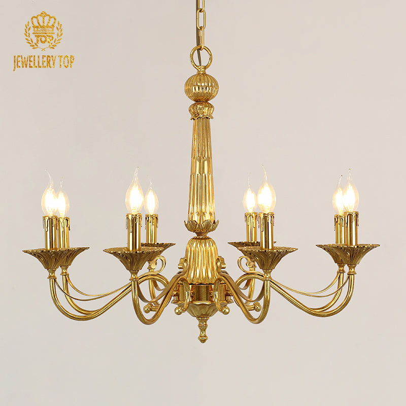 all brass chandelier