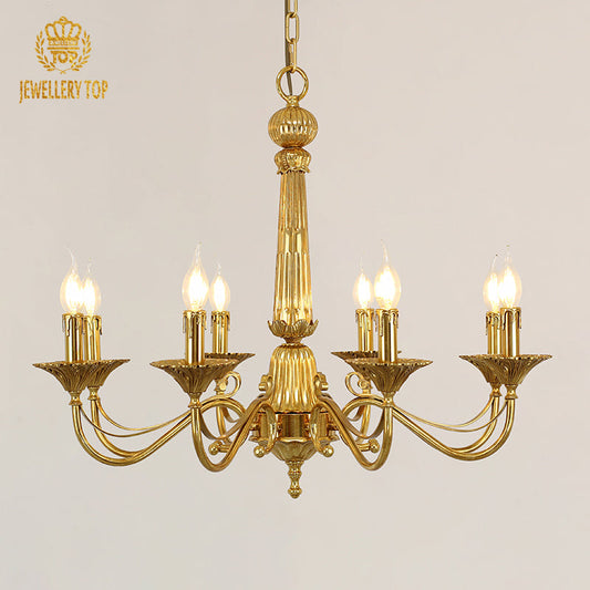 all brass chandelier