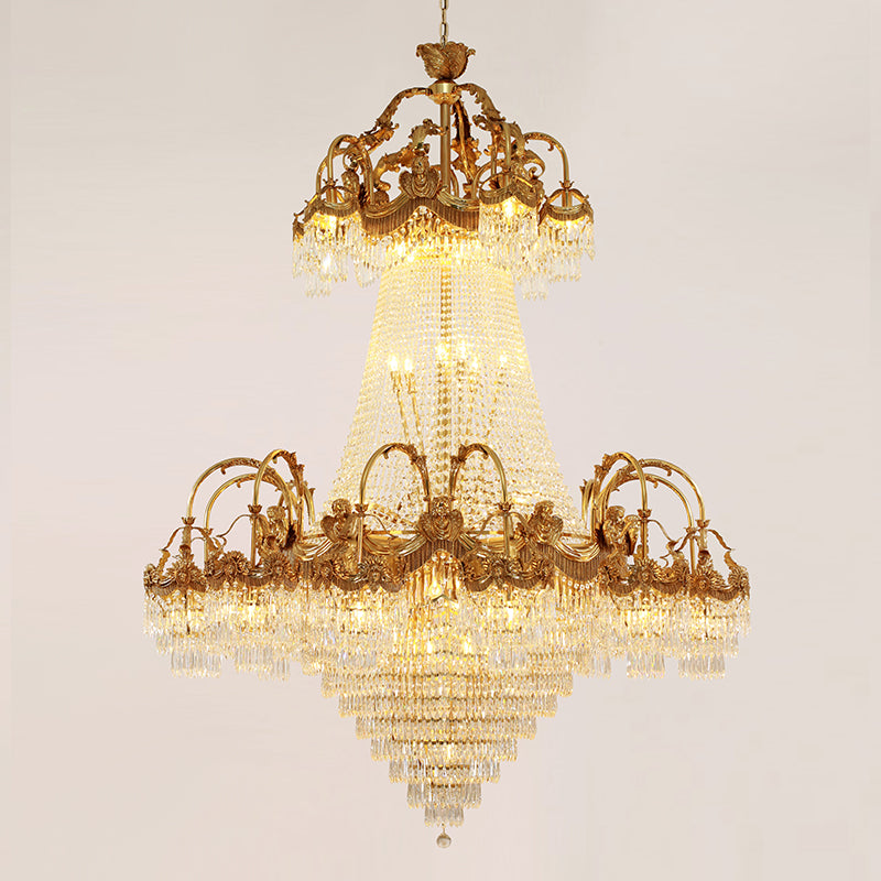 Court Style Bronze Crystal Chandelier