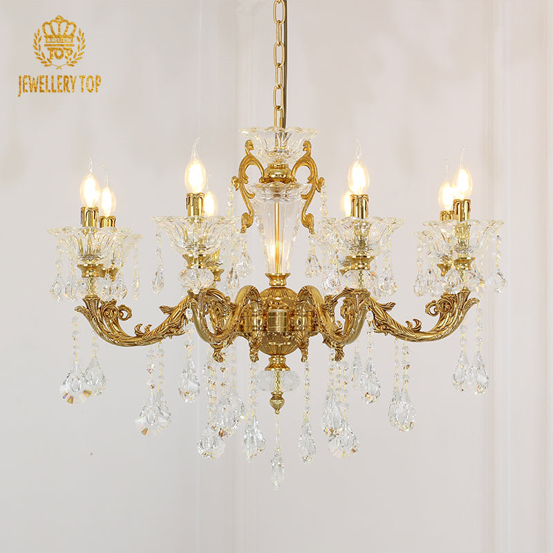 French Brass Chandelier