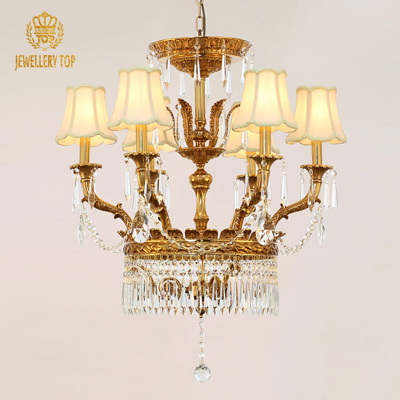 French Brass Chandelier