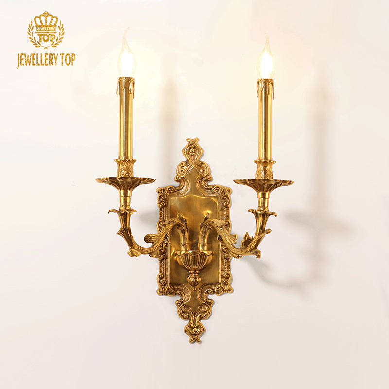 French Brass Wall Lamp