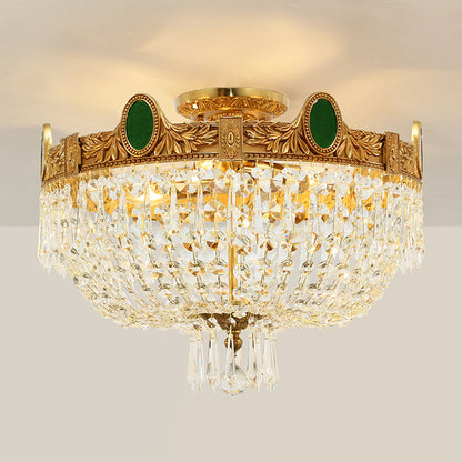 Rococo Brass Antique Ceiling Lamp