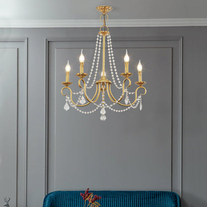 brass chandelier