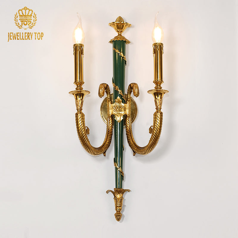 french all brass wall lamp