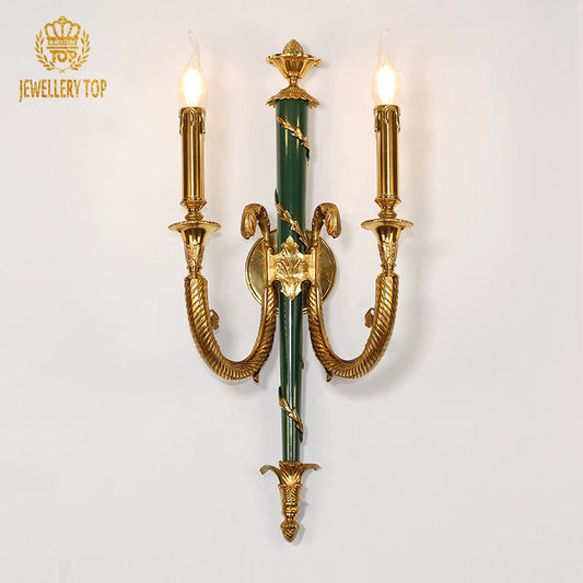 french all brass wall lamp