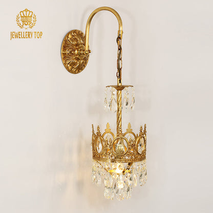 French Crown Crystal Chandelier