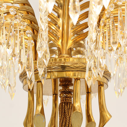 palm chandelier with elegant details