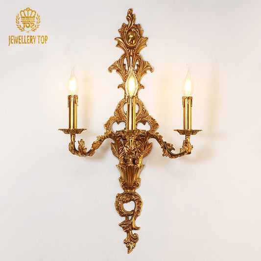 Elise Foliage Vintage Candle Wall Sconces