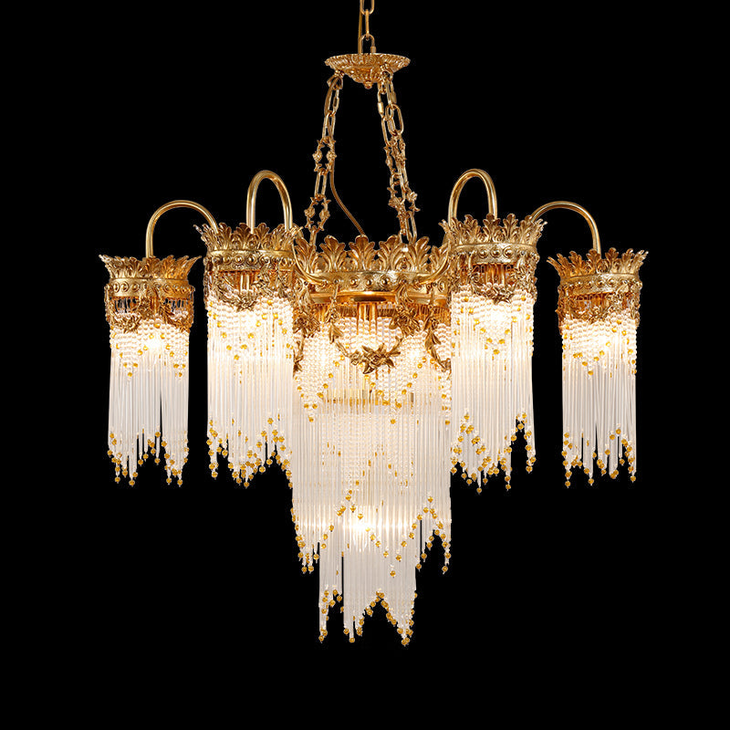Elysian Glow Vintage Style Chandelier - Jewellery Top Lighting
