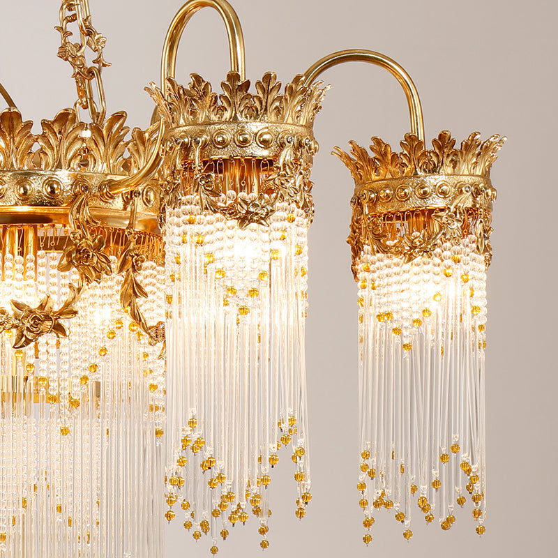 Ornate brass canopy inspired by classical European motifs