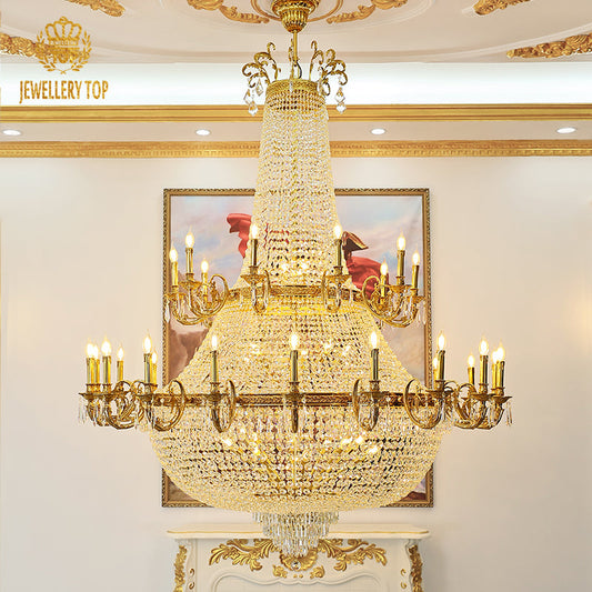 Empire Crystal Chandelier - Jewellery Top Lighting