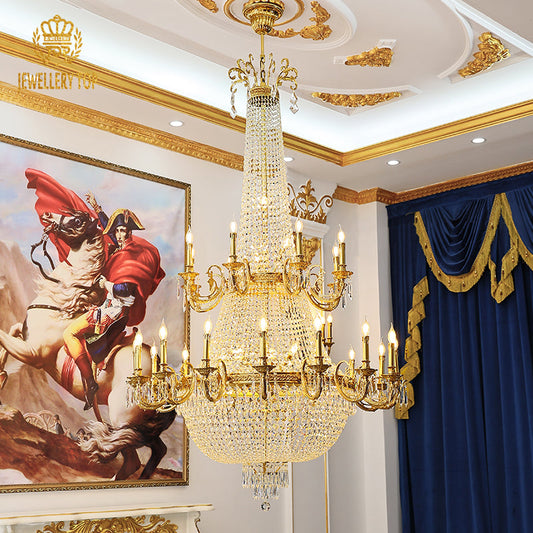 Empire Crystal Chandelier - Jewellery Top Lighting