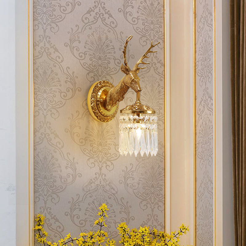 Deer Brass Wall Sconce