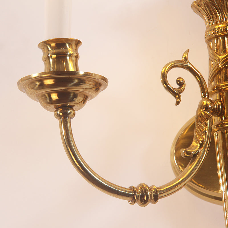 French Brass Wall Lamp