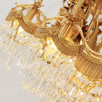 Court Style Bronze Crystal Chandelier