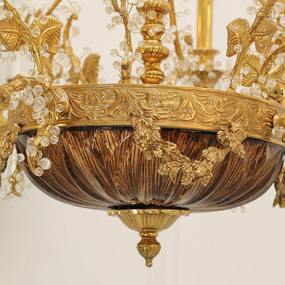 crystal decorative brass chandelier