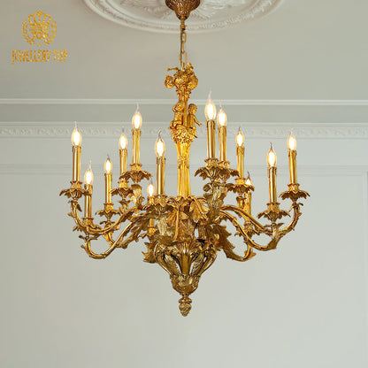 victorian chandelier with angel details