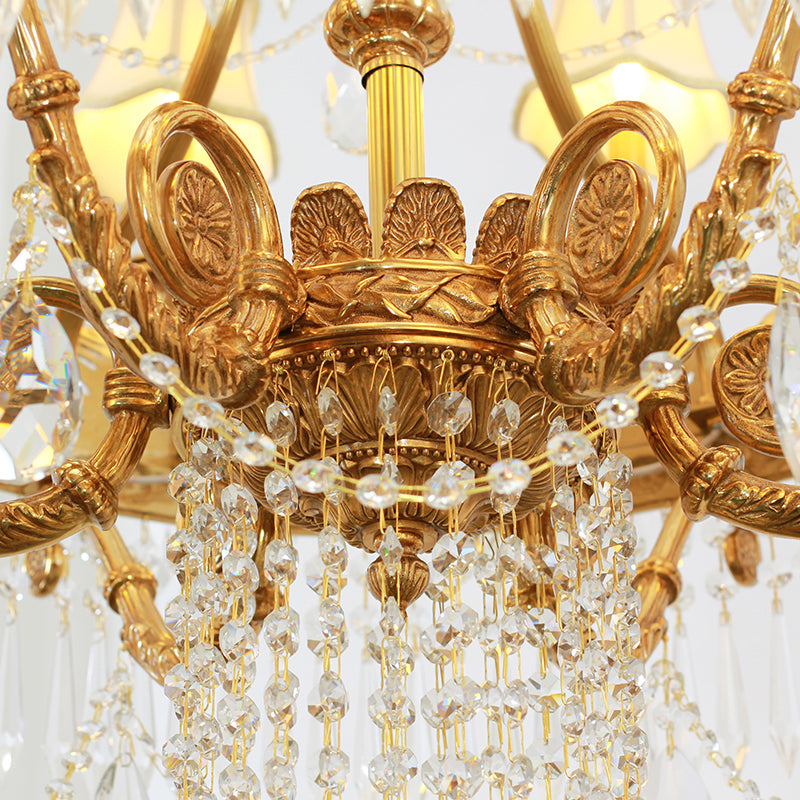 crystal art decorative brass chandelier