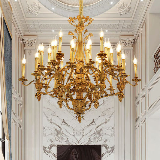 French Brass Chandelier - Jewellery Top Lighting
