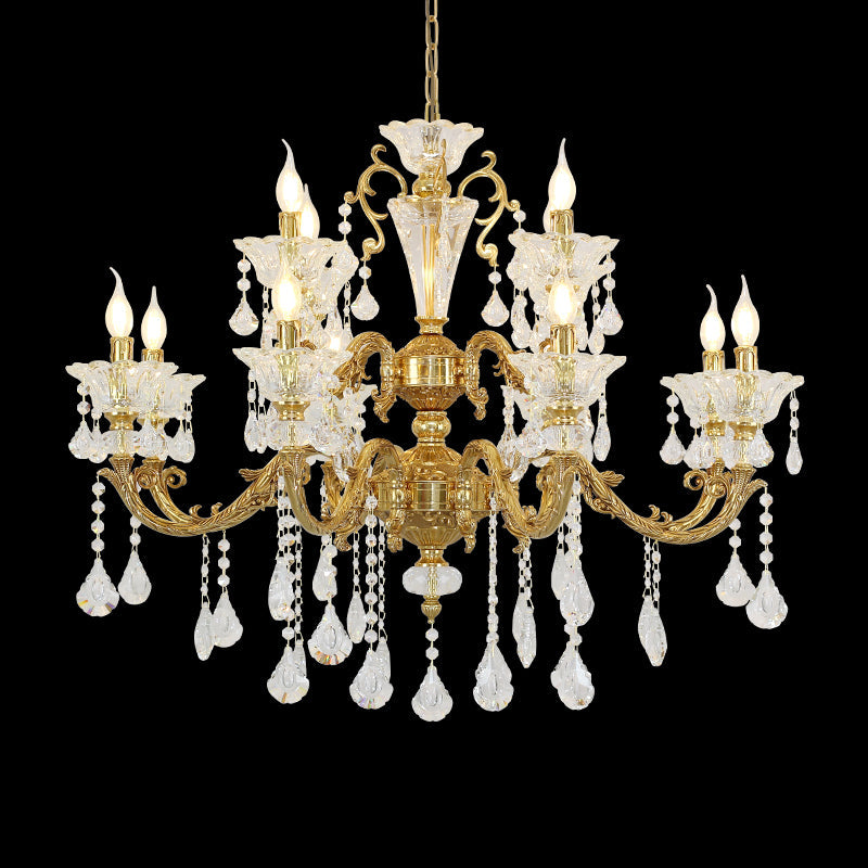 French Brass Chandelier - Jewellery Top Lighting
