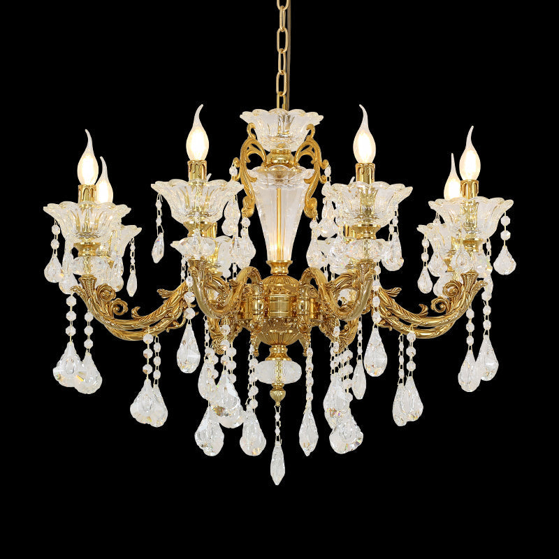 French Brass Chandelier - Jewellery Top Lighting